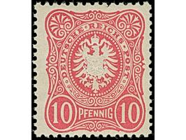 10 Pfg. rot, farbfrisch und sehr gut gezähnt, die postfrische Marke ist in tadelloser Erhaltung. Ein sehr schönes Exemplar di