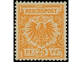 25 Pfg. gelborange, farbfrisch und gut gezähnt. Die postfrische Marke ist in tadelloser Erhaltung, unsigniert mit Fotoattest 