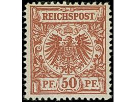 50 Pfg. rötlichbraun, farbfrisch und gut gezähnt, ungebraucht mit voller Originalgummierung und in einwandfreier Erhaltung, s