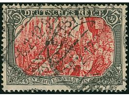 Ministerdruck 5 M. schwarz/dunkelkarmin mit Zähnungslöcher 26 : 17, farbfrisch und sauber gestempelt, in tadelloser Erhaltung