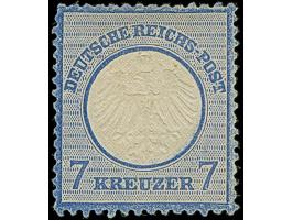 7 Kr. dunkelgraublau, farbfrisch und gut geprägt, ungebraucht mit kleinen Zahnfehlern, ansonsten in guter Erhaltung, unsignie