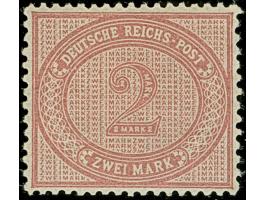 1884, 2 M. mittelrosalila, ist farbfrisch und gut gezähnt. Die ungebrauchte Marke ist in tadelloser Erhaltung, signiert Calve