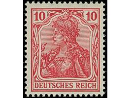 1905/13, Friedensdruck 10 Pfg. magenta, ist farbfrisch und gut gezähnt, postfrisch und in tadelloser Erhaltung, unsigniert mi