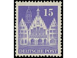 15 Pfg. (dunkel)violett, gezähnt K 14 : 14¼ und Wasserzeichen 1W, postfrisch mit zwei leicht verkürzten Zähnen rechts oben, a