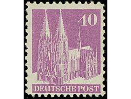 40 Pfg. hellviolettpurpur, Type Ib, gezähnt L 11½ : 11 mit Wasserzeichen 1W, postfrisch mit kleiner gummifreier Stelle, anson