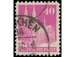 40 Pfg. rotviolett, Type II, gezähnt L 11 : 11½ und mit Wasserzeichen 1W (Bogenfeld 310-B), sauber gestempelt und in tadellos