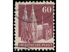 60 Pfg. dunkelbraunlila, Type Ia, gezähnt L 11 : 11½ und mit Wasserzeichen 1 X (Bogenfeld 484-2B), sauber gestempelt und in e