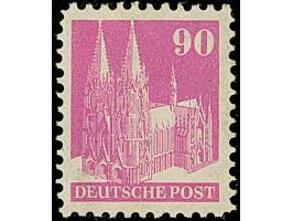 90 Pfg. lilapurpur, Type II, gezähnt L 11 : 11½ und mit Wasserzeichen 1W (Bogenfeld 412-B), ungebraucht ohne Gummierung und i