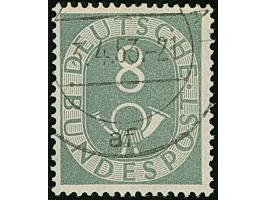 1951, Posthorn 8 Pfg. mit Wasserzeichen 4Z, sauber gestempelt, in tadelloser Erhaltung, Fotoattest A. Schlegel BPP (2014)