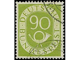 Posthorn 90 Pfg. mit Wasserzeichen 4Z, sauber gestempelt und in einwandfreier Erhaltung. Eine seltene Marke, doppelt signiert