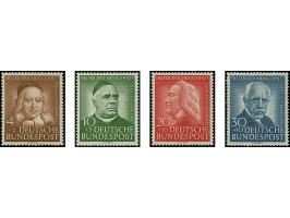 1951, Einzelfarbandrucke Wohlfahrt 4-30 Pfg. je mit Wasserzeichen 4 W und mit leuchtkräftigen, ausdrucksvollen Farben, postfr