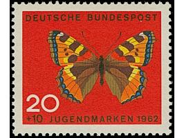 1962, Schmetterlinge 20 Pfg. ohne Wasserzeichen, postfrisch und in einwandfreier Erhaltung, signiert Schlegel BPP und Fotobef