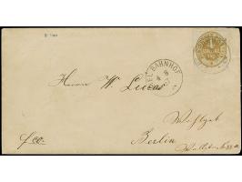 1865, HERZOGTHUM HOLSTEIN 4 Sch. braunocker, farbfrisch und gut durchstochen, mit klar auf- und nebengesetztem preußischen EK