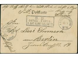 1901, “K.D.FELD.POSTSTATION No. 10 10.6.” klar auf Feldpost-Ansichtskarte mit viel Text nach Berlin mit vorderseitigem Ankunf