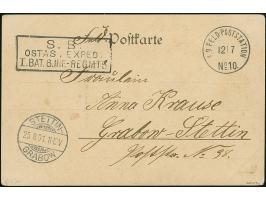 1901, “K.D.FELD.POSTSTATION No. 10 12.7” klar auf Feldpost-Ansichtskarte mit Text nach Stettin-Grabow mit vorderseitigem Anku