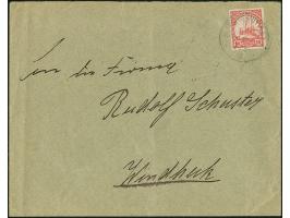 “GROSS-WITVLEY DSWA 7.5.13” klar auf Kaiseryacht 10 Pfg. mit Wasserzeichen auf Umschlag nach Windhuk. Der Umschlag mit senkre