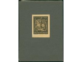 1943, Goldschmiedekunst 12 Pfg. &nbsp;als ungezähnter Probedruck in Schwarz auf Barytpapier auf Vorlage-Passepartout im Forma