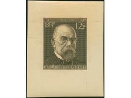 1944, Robert Koch 12 Pfg. &nbsp;als ungezähnter Probedruck in Grauschwarz ohne Stechernamen auf Barytpapier ohne Gummierung i