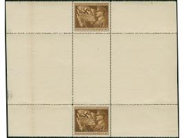 1944, 11. Jahrestag der Machtergreifung durch Adolf Hitler 54+96 Pfg. als gezähnter Probedruck in Schwärzlichorangebraun, zwe