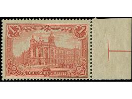 1915/19, Kriegsdruck mit Zähnungslöcher 26:17 1 und 2 M. jeweils mit rechtem Rand, postfrisch, in tadelloser Erhaltung, 1 M. 