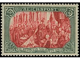 1900, Reichspost 5 M., Type 1 mit weißer und roter Nachmalung, postfrisch und in tadelloser Erhaltung, unsigniert mit Fotoatt