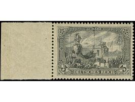 1920, Kriegsdruck 3 M. schwarzviolettgrau mit Wasserzeichen “Ringe” und linken Bogenrand (vorgefaltet), sauber ungebraucht un