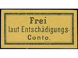 1874, Eisenbahn-Gebührenzettel schwarz auf gelb, allseits breitrandig, postfrisch und in tadelloser Erhaltung. Ein besonderes