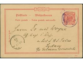 “JALUIT MARSCHALL-INSELN 7.10.95” in Rotviolett recht klar auf Ganzsachenkarte Krone/Adler 10 Pfg. mit viel Text und Datierun