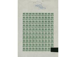 1951, Asian Olympic games 5-35 s., the complete set as imperforated proofs on ungummed paper in sheets of 100 (10 s., 20 s. a