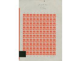 1951, Asian Olympic games 5-35 s., the complete set as imperforated proofs on ungummed paper in sheets of 100 (10 s., 20 s. a