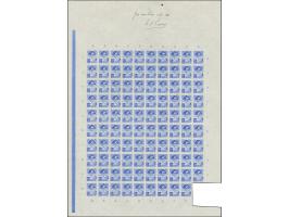 1951, Asian Olympic games 5-35 s., the complete set as imperforated proofs on ungummed paper in sheets of 100 (10 s., 20 s. a