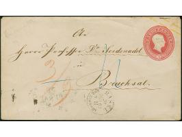 Umschlag 3 Kr. rosa mit nebengesetztem schweizer EKr. "BASEL BAD. BAHNHOF 20 O CT 63", nach Bruchsal, mit rückseitigem "SCHWE