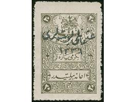 1920, Turkey in Asia: Theatre Tax Fiscal 20 pa. black, overprint in type II handstamped in black on thick white paper, unused