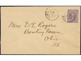 10 ch. neatly tied by cds. “SEOUL 6 SEPT 04” to envelope to USA with reverse arrival “BOWLING GREEN OHIO OCT 14 1904”, the ba