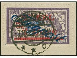 1923, Flugpost 3 M. auf 60 C. mit Stempel “MEMEL **c 7.10.22" auf Briefstück, in einwandfreier Erhaltung, sign. Dr. Petersen 