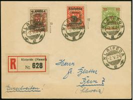 1923, 30 C. auf 400 M. auf 1 L. braun, Type II und 60 C. auf 50 M. auf 25 C., Type III in Mischfrankatur mit 30 C. auf 50 M. 