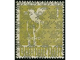 1948, Netz auf Taube 1 M. schwarzgraugelb bis schwärzlicholivgelb (stark fluoreszierend), postfrisch, in tadelloser Erhaltung