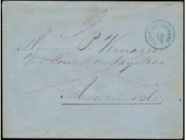 1863, taxierter Porto-Brief mit blauem “CONSTANTINOPEL 16-9” an den Vizeconsul der Niederland nach Andrinople, taxiert “9” Pi