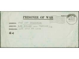 1946, Generalfeldmarschall Kesselring, vollständiges POW-Faltbrief-Formblatt als portofreie Sendung mit rückseitigem Zensur-S