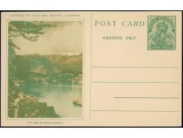 1937, picture postcard 9 a. with scenes of Kashmir, 3 different, unused, vf (H&amp;G 42)