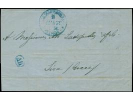 1853, entire letter from Braila, privately carried to Constantinopel and from here posted to Syros, with arrival mark. Small 