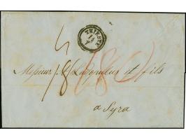 1854, entire letter from Braila, privately carried to Triest and from here posted to Syros, with arrival mark. An interesting