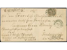 “BERLIN** 20.4.70” (Spalink 1N3a) klar in Schwarz auf NDP Dienstmarke 2 Gr. auf Faltbriefhülle mit handschriftlichem Vermerk 