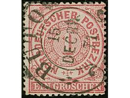 “BÜTOW 15.DECBR.71” (Spalink 2) klar auf loser Marke NDP 1 Gr. gezähnt. Die farbfrische Marke mit wenigen verkürzten Zähnen u