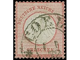 “COELN** 1.1.72” (Spalink 4-1N1) klar auf loser Marke kleiner Schild 1 Gr. rötlichkarmin. Die farbfrische Marke ist deutlich 