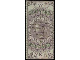 1866, fiscal stamps with overprint "SERVICE/POSTAGE" in green, 2 a., neatly cancelled, fine

