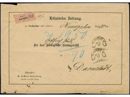 “COELN *1a 27.1.77” (Spalink 4-13y2) zweimal klar auf großformatigem Nachnahme-Vordruckbrief mit Tax-Vermerk “1950/90” und vi