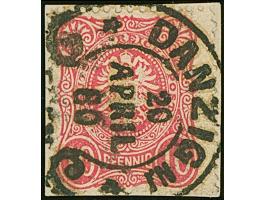 “DANZIG NI 20.APRIL80” (Spalink 7-1) sehr klar auf Ausgabe 1880 10 Pfg. rosarot auf Briefstück, in einwandfreier Erhaltung. E