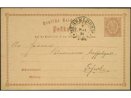 “DÜSSELDORF 8.MAI.74” (Spalink 11-1N3) klar auf Ganzsachenkarte ½ Gr. nach Erfurt in einwandfreier Erhaltung. Interessante Ve