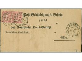 “ELBERFELD 14.DECEBR.70” (Spalink 12-1) mehrfach klar auf waagerechtem Paar Norddeutscher Postbezirk 1 Gr. gezähnt als tarifg